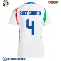 Fotballdrakt Dame Italia Alessandro Buongiorno #4 Bortedrakt EM 2024 Kortermet